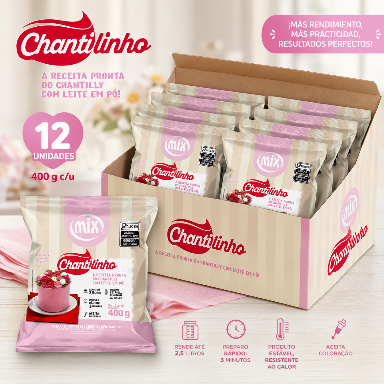 CHANTILLY EN POLVO MIX 400G