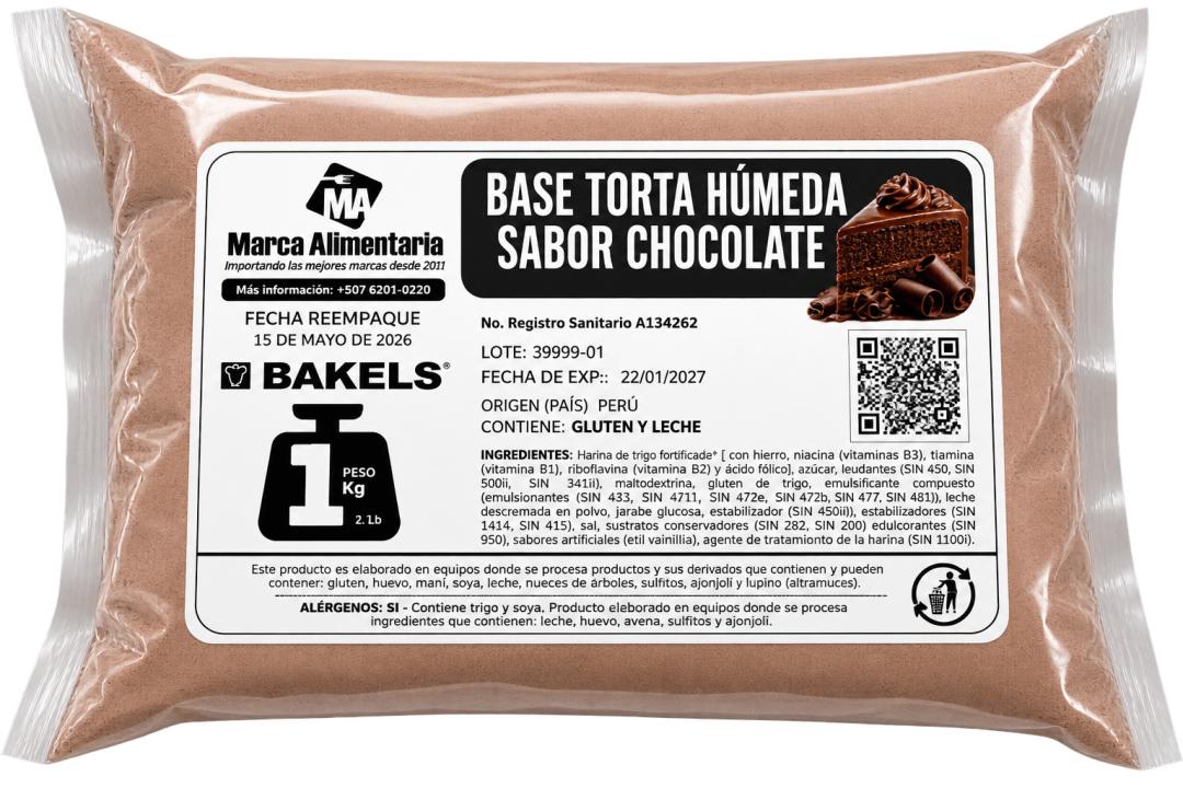 PREMEZCLA BAKELS DOBLE CHOCOLATE
