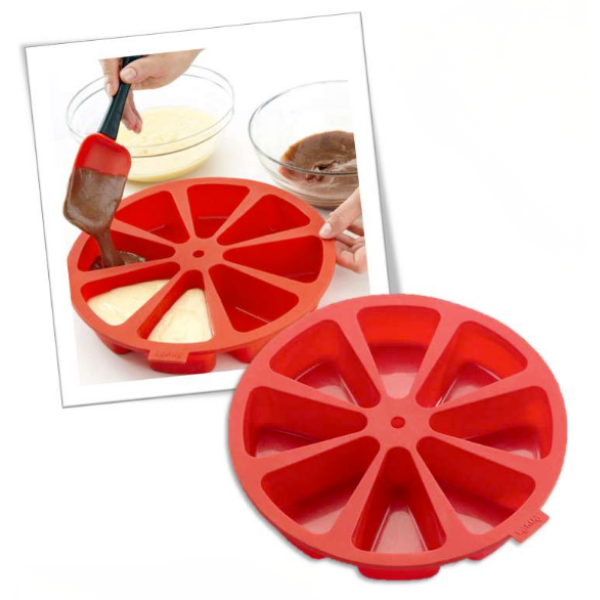 MOLDE DE SILICONA HORNEABLE PARA POSTRES TRIANGULARES