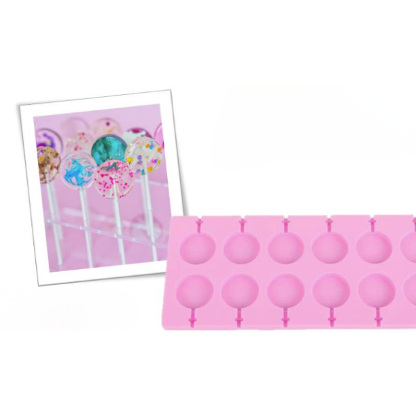 MOLDE DE SILICONA MINI LOLIPOPS