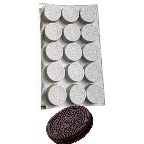 MOLDE DE SILICONA GALLETA OREO