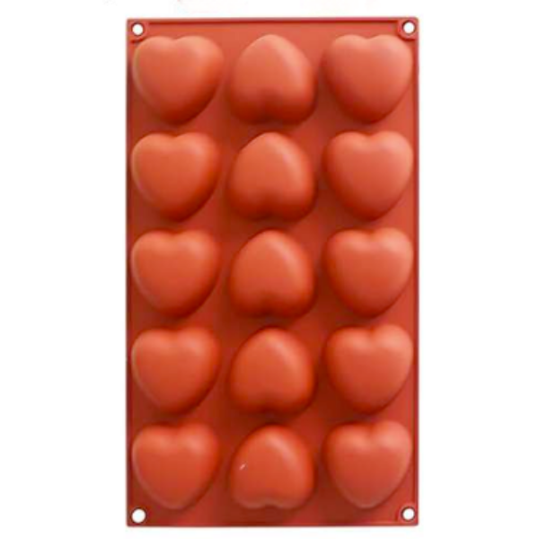 MOLDE DE SILICONA CORAZON X15