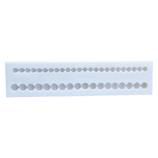 MOLDE DE SILICONA COLLAR DE PERLAS x2