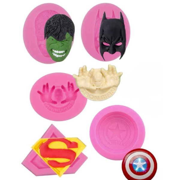 MOLDE DE SILICONA SUPERHEROES