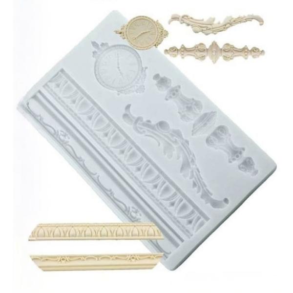 MOLDE DE SILICONA RELOJ DECORATIVO