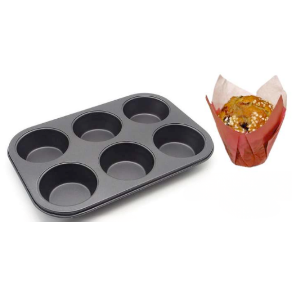 MOLDE PARA MUFFIN 6 PORCIONES