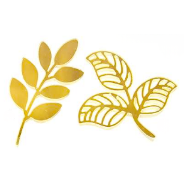  HOJA DECORATIVA DE ACRILICO 5 UNIDADES